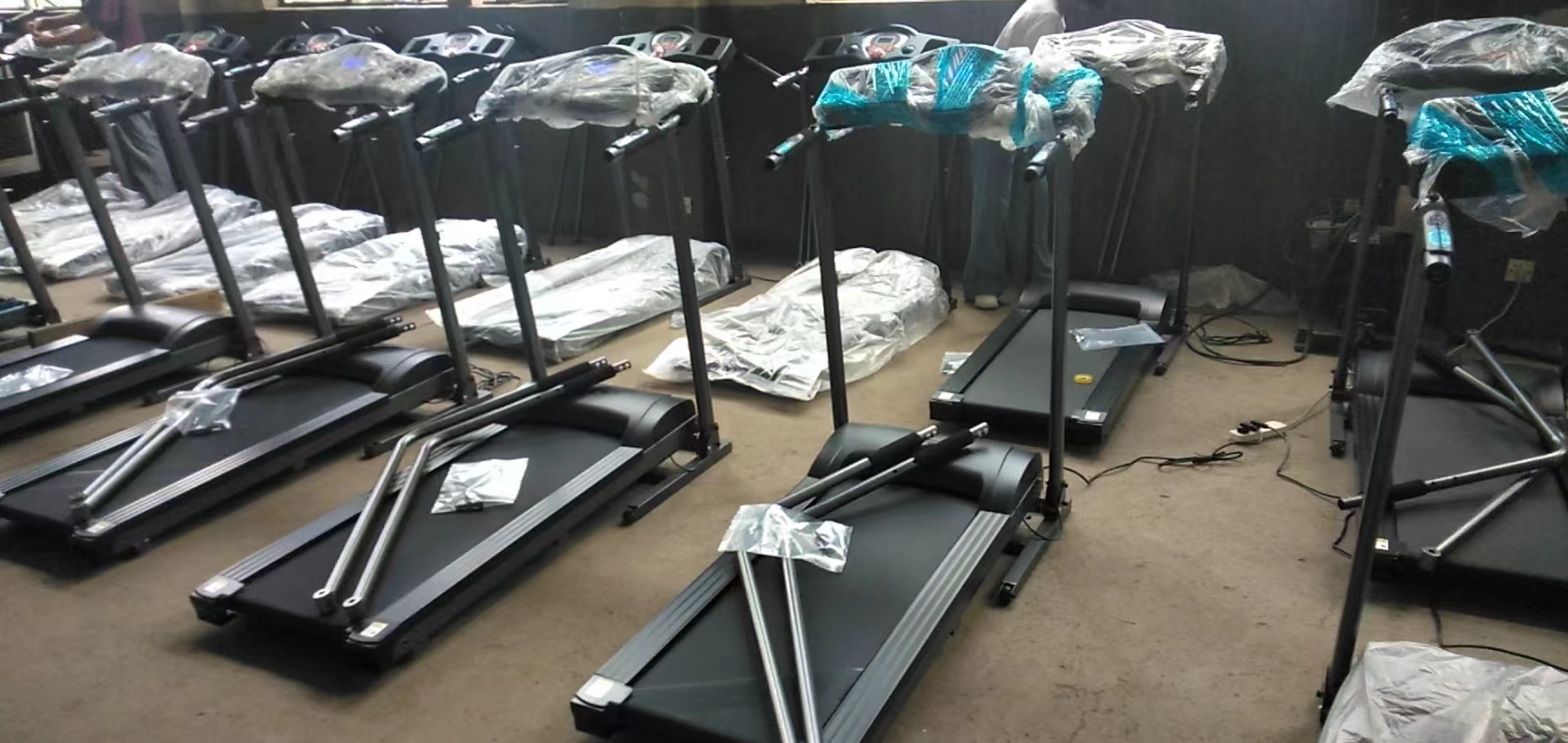 Underwater treadmills assembly line in our factory
